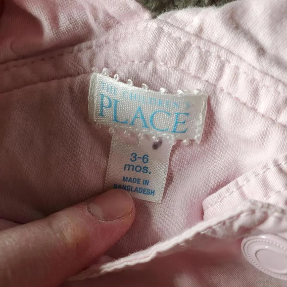 The Children's Place Baby Place Pink Overall Dress Skirtall Size 3-6M - Picture 8 of 12